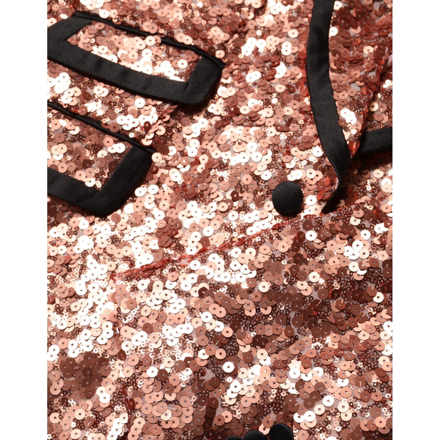 Dolce & Gabbana Pink Sequin SICILIA 1 Button Men Suit Blazer