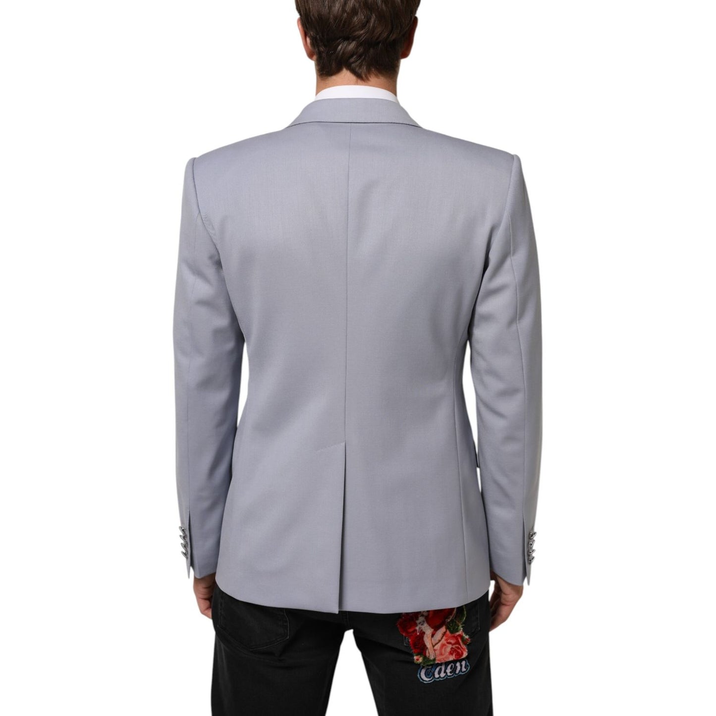Dolce & Gabbana Gray Wool SICILIA 2 Buttons Men Suit Blazer