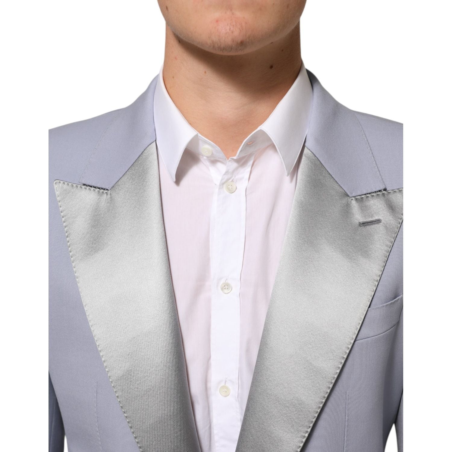 Dolce & Gabbana Gray Wool SICILIA 2 Buttons Men Suit Blazer