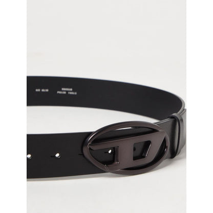 Diesel Black Leather Regular Belt