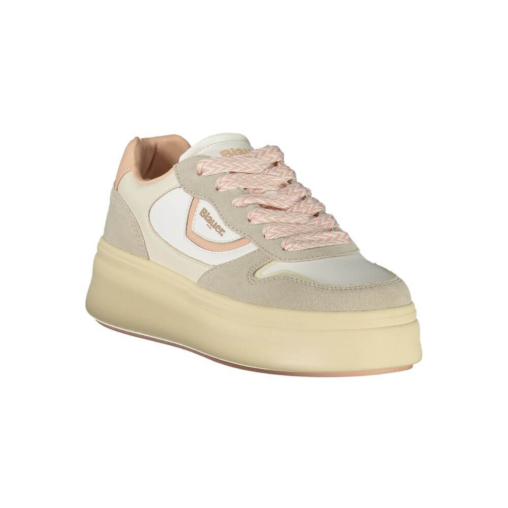 Blauer Bianco Polyurethane Women Sneaker 1728,67403481248,Blauer,EU36/US6,EU37/US7,EU38/US8,EU39/US9,EU40/US10,EU41/US11,New with tags,Platform - Sneakers - Shoes,Shoes,Sneakers - Shoes,White,Women