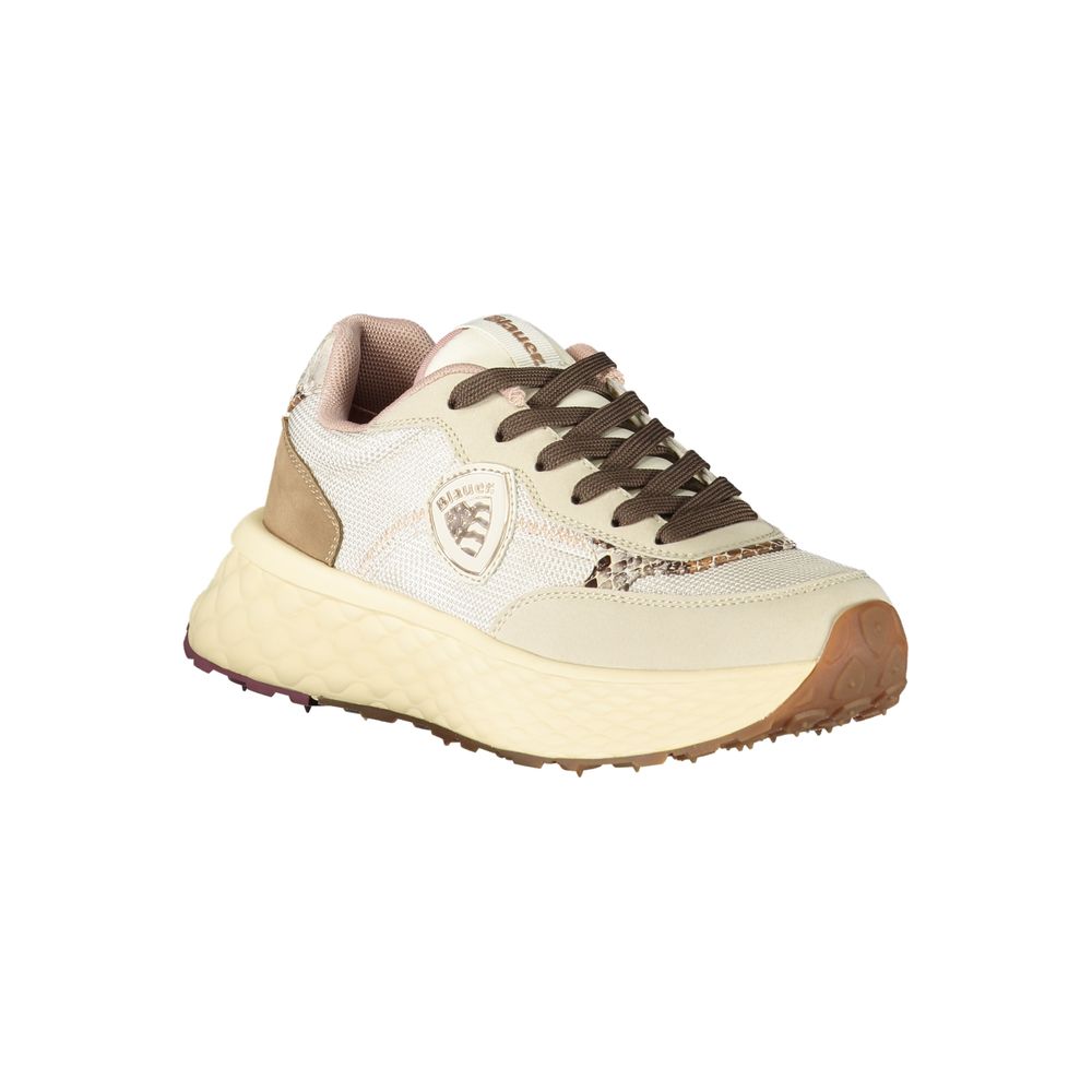 Blauer Beige Leather Women Sneaker