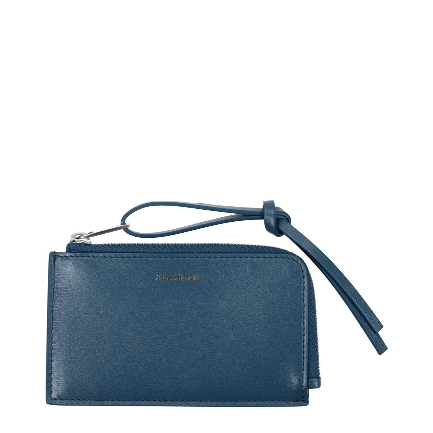 Jil Sander Blue Leather Wallet