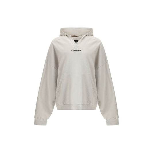 Balenciaga White Cotton Sweatshirt