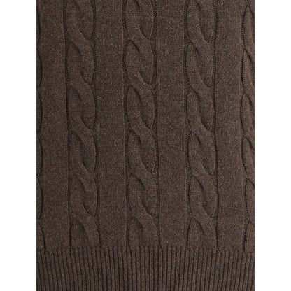 Aragona Cashmere Brown Cashmere Turtleneck