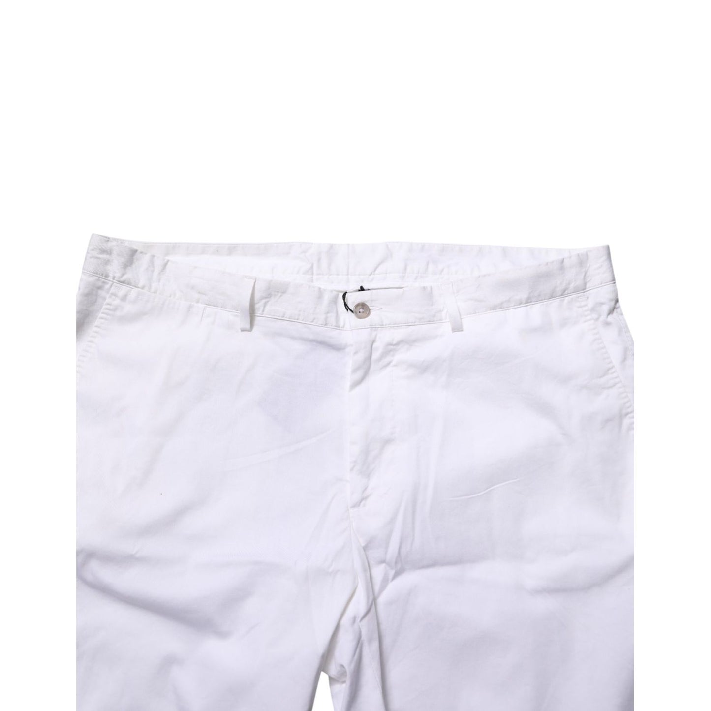 Dolce & Gabbana White Cotton Stretch Men Bermuda Pants