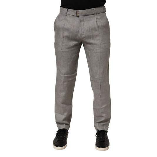 Briglia 1949 Gray Mid Waist Dress Formal Skinny Men Pants