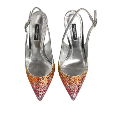 Dolce & Gabbana Multicolor Sequin Slingback Pumps Shoes