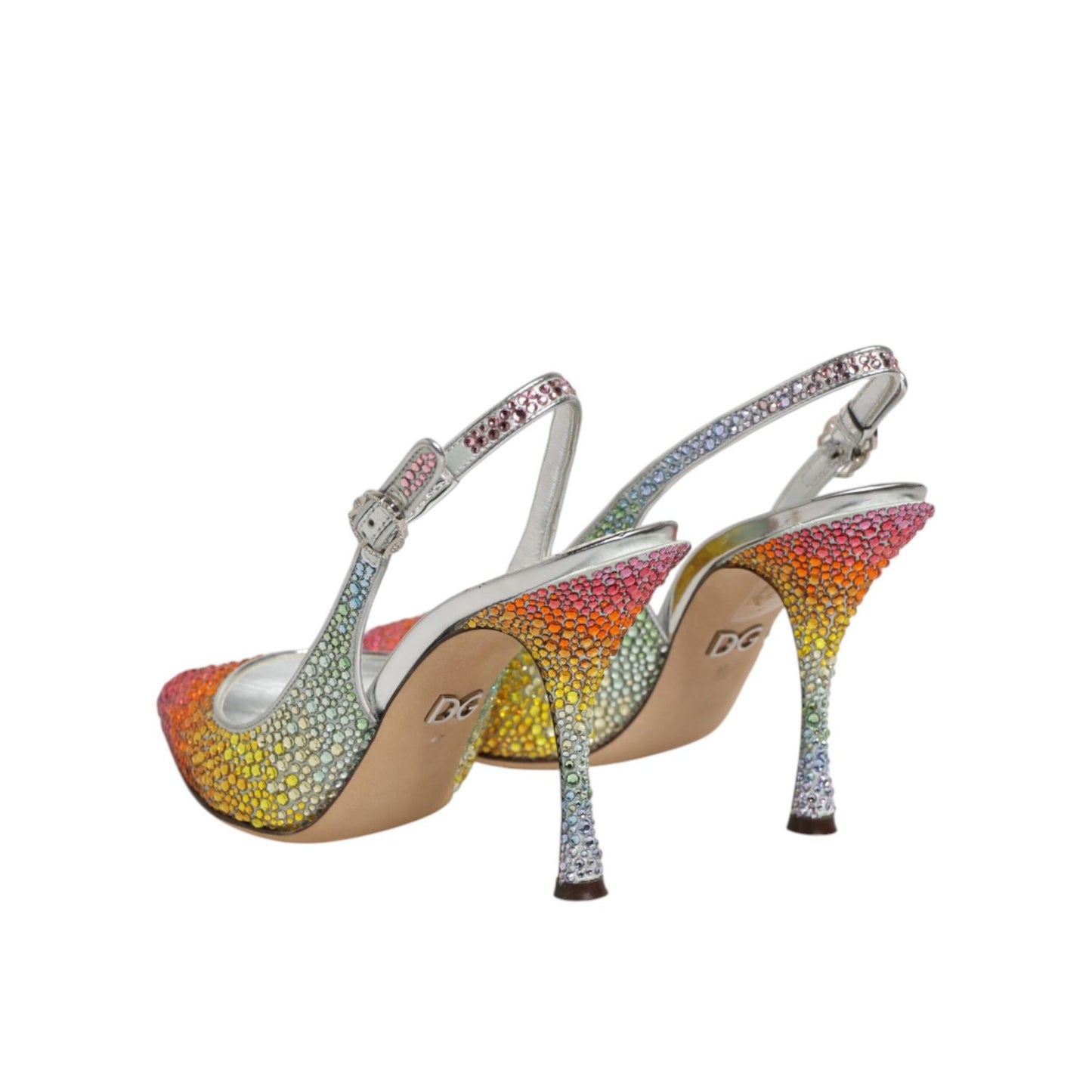 Dolce & Gabbana Multicolor Sequin Slingback Pumps Shoes