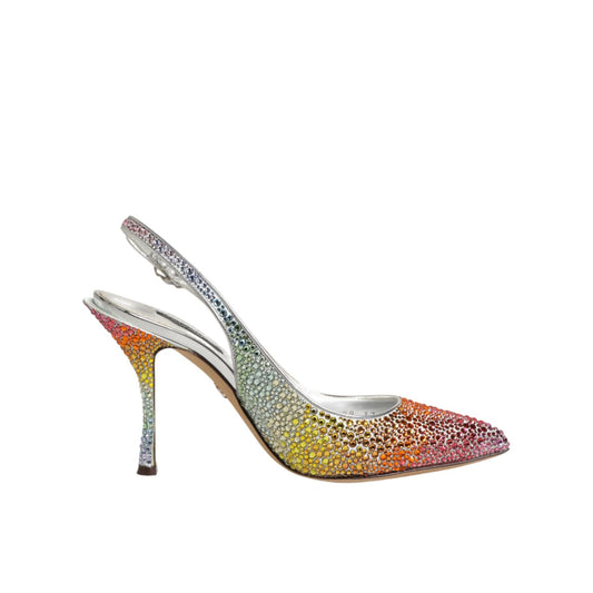 Dolce & Gabbana Multicolor Sequin Slingback Pumps Shoes