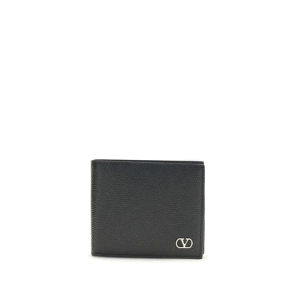 Valentino Garavani Black Calf Leather Bos Taurus Wallet