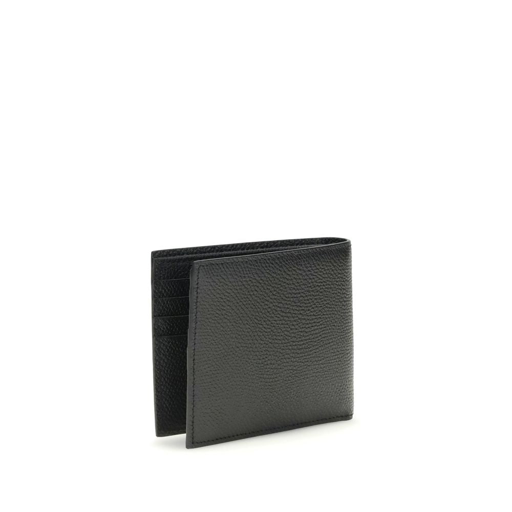 Valentino Garavani Black Calf Leather Bos Taurus Wallet