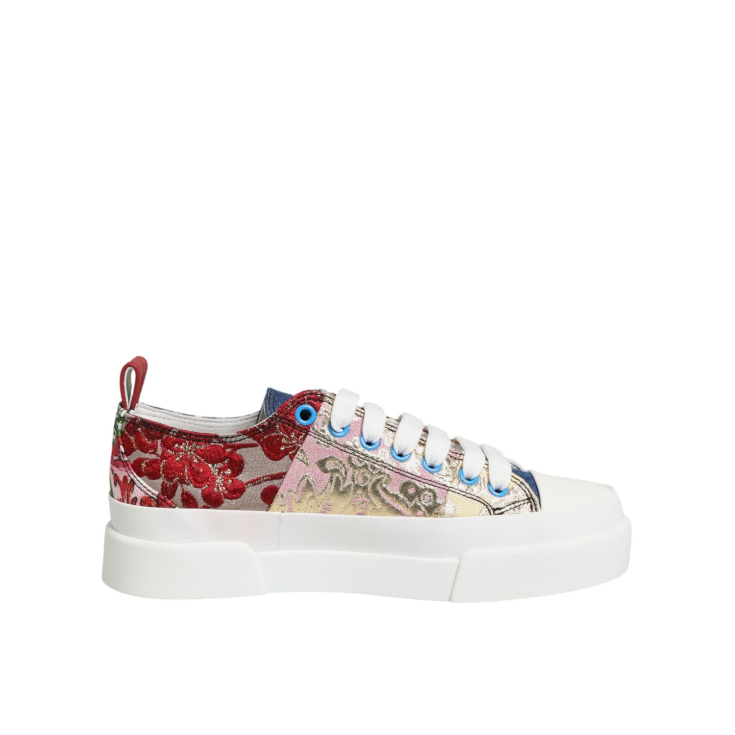 Dolce & Gabbana Multicolor Patchwork Low Top Sneakers Shoes