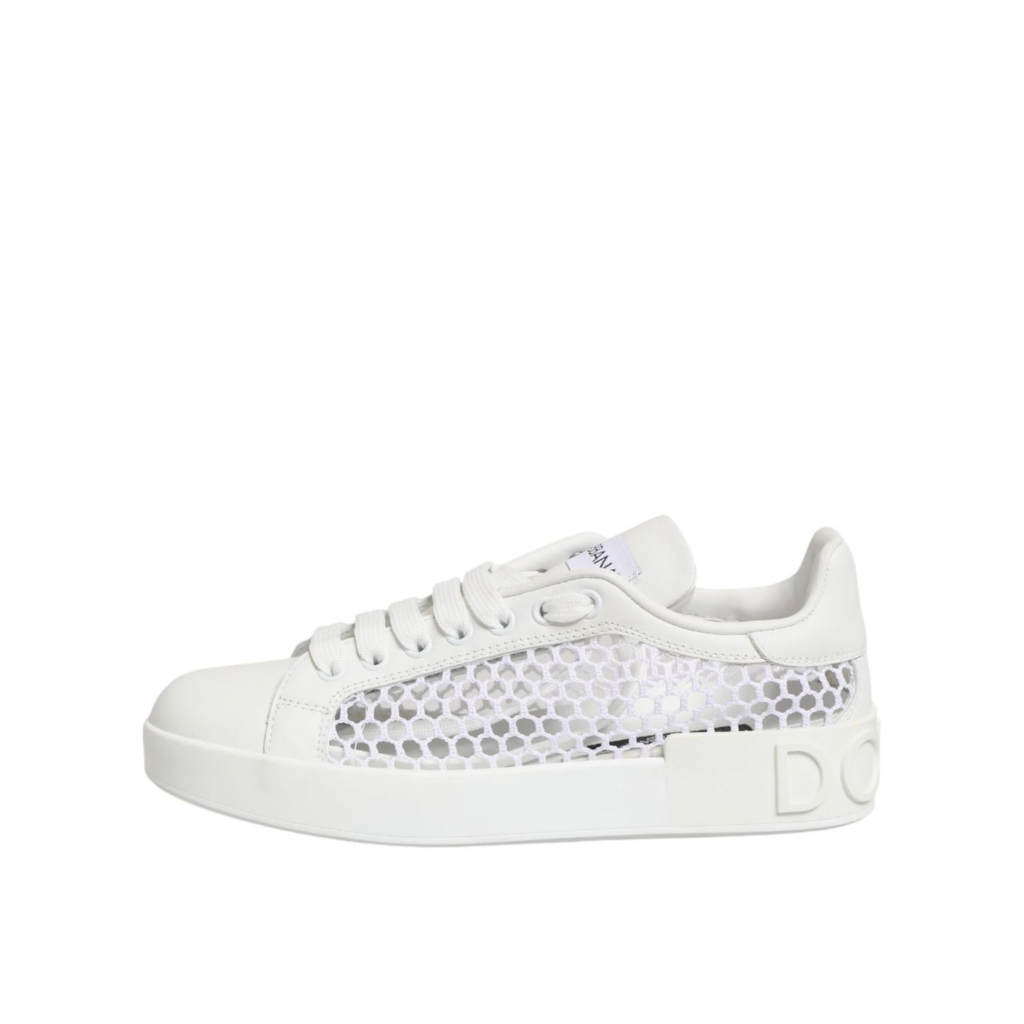 Dolce & Gabbana White Mesh Inserts Low Top Sneakers Shoes