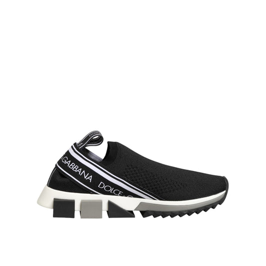 Dolce & Gabbana Black Slip On Sorrento Low Top Sneakers Shoes