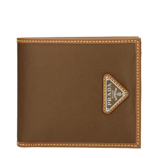 Prada Brown Fabric Wallet
