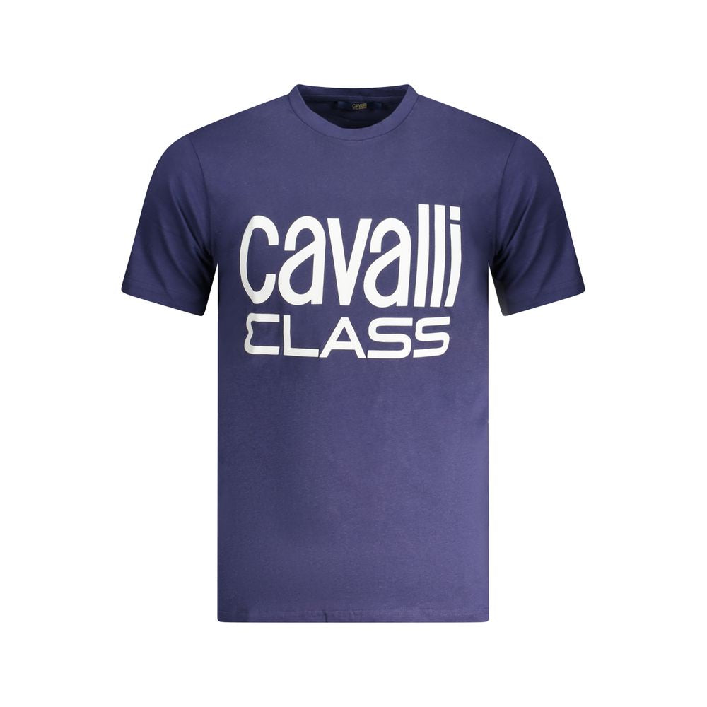 Cavalli Class Blu Cotton Men T-Shirt