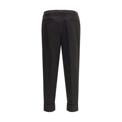 Cruna Black Cotton Casual Pants