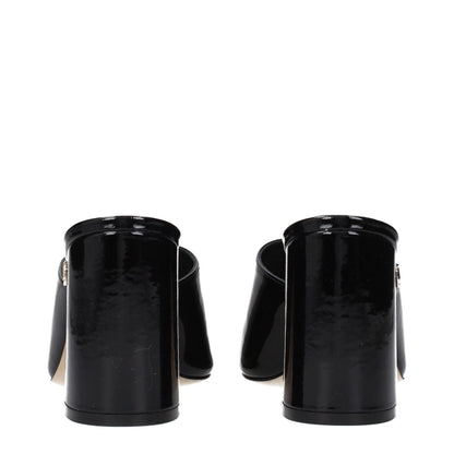 Jimmy Choo Black Leather Platform Sandals