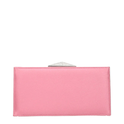 Jimmy Choo Pink Satin Clutch Bag
