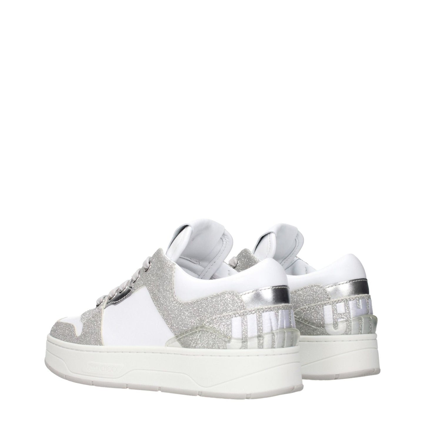 Jimmy Choo White Leather Low Top Sneakers