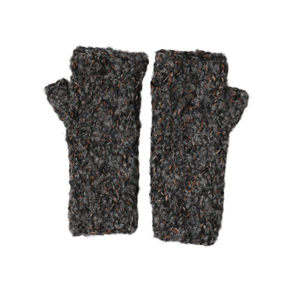 Dolce & Gabbana Gray Virgin Wool Knitted Fingerless Men Gloves
