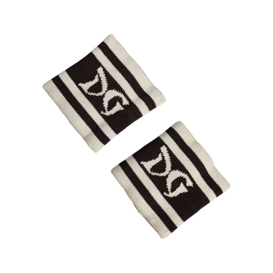 Dolce & Gabbana Black White DG Logo Cotton 1 Pair  Wristband
