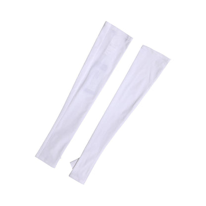 Dolce & Gabbana White Nylon Fingerless Elbow Length Mitten Gloves