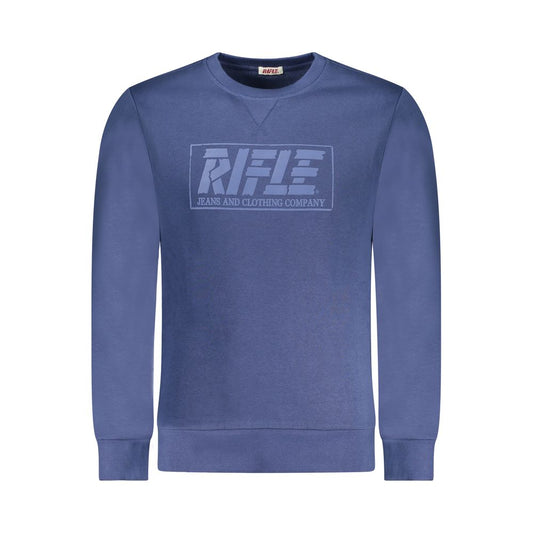 Rifle Blue Cotton Men Sweatshirt