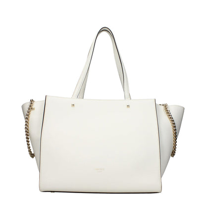 Jimmy Choo White Leather Shoulder Bag