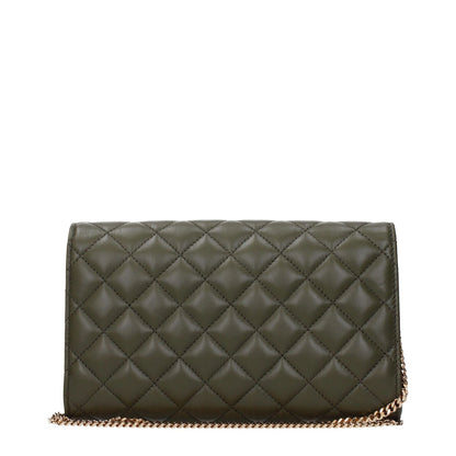 Versace Green Leather Clutch Bag