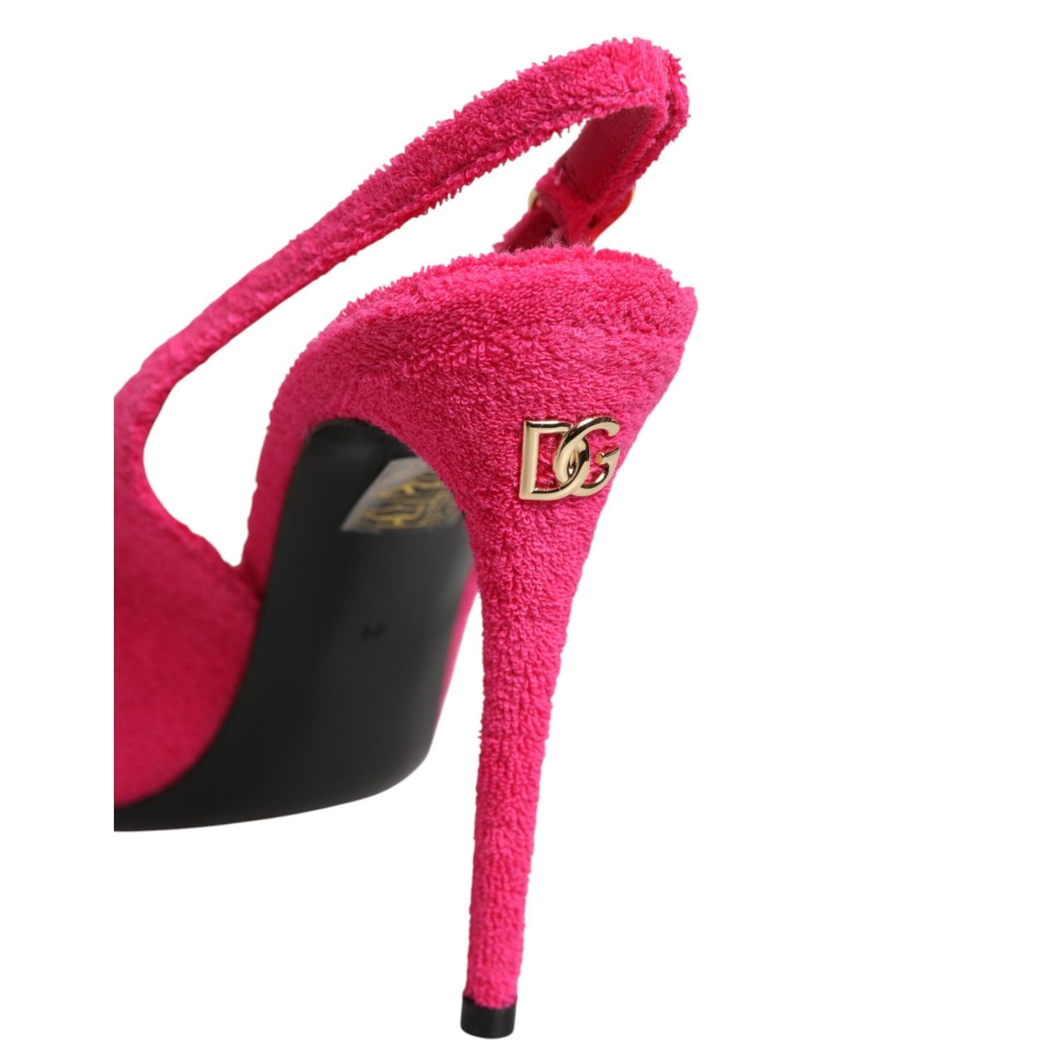 Dolce & Gabbana Pink Suede High Heels Slingback Shoes