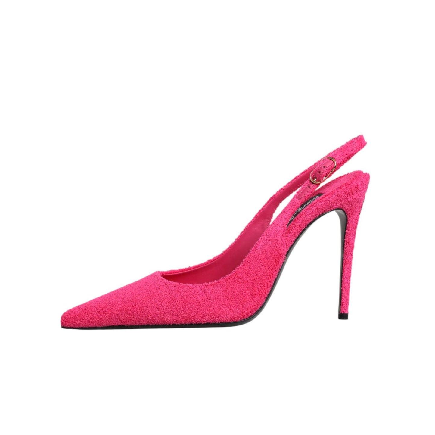 Dolce & Gabbana Pink Suede High Heels Slingback Shoes