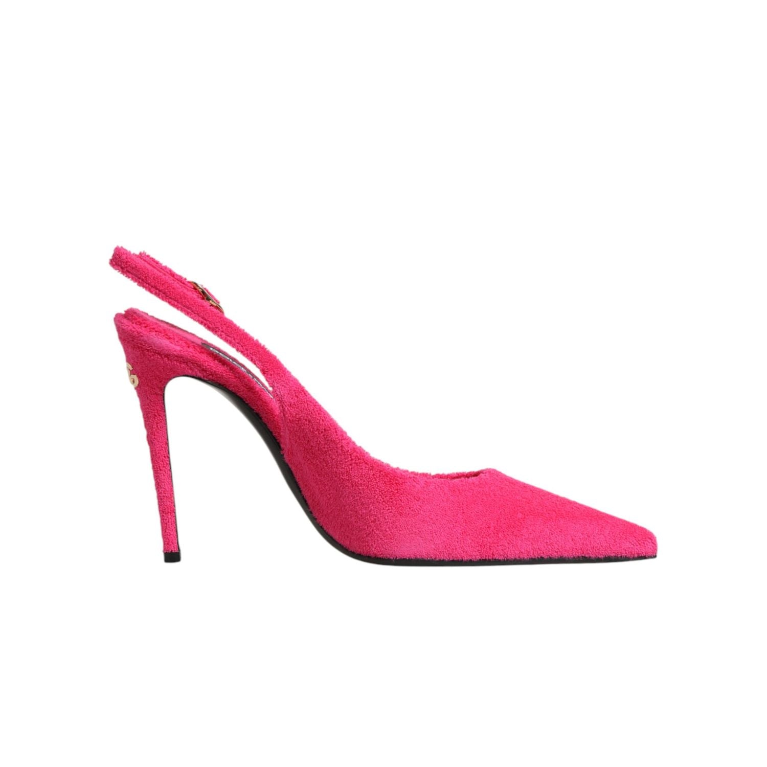Dolce & Gabbana Pink Suede High Heels Slingback Shoes