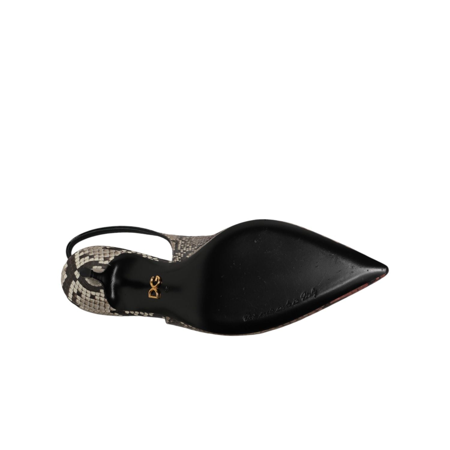 Dolce & Gabbana Multicolor Leather Heels Slingback  Shoes