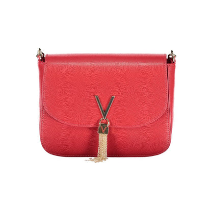 Mario Valentino Rosso Polyurethane Women's Bag With Removable Shoulder Strap
