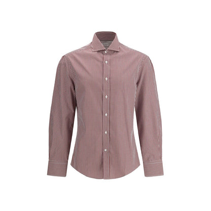 Brunello Cucinelli Multicolor Cotton Pattern Shirt