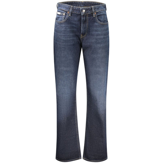 Calvin Klein Blue Cotton Women's High-Rise Jeans