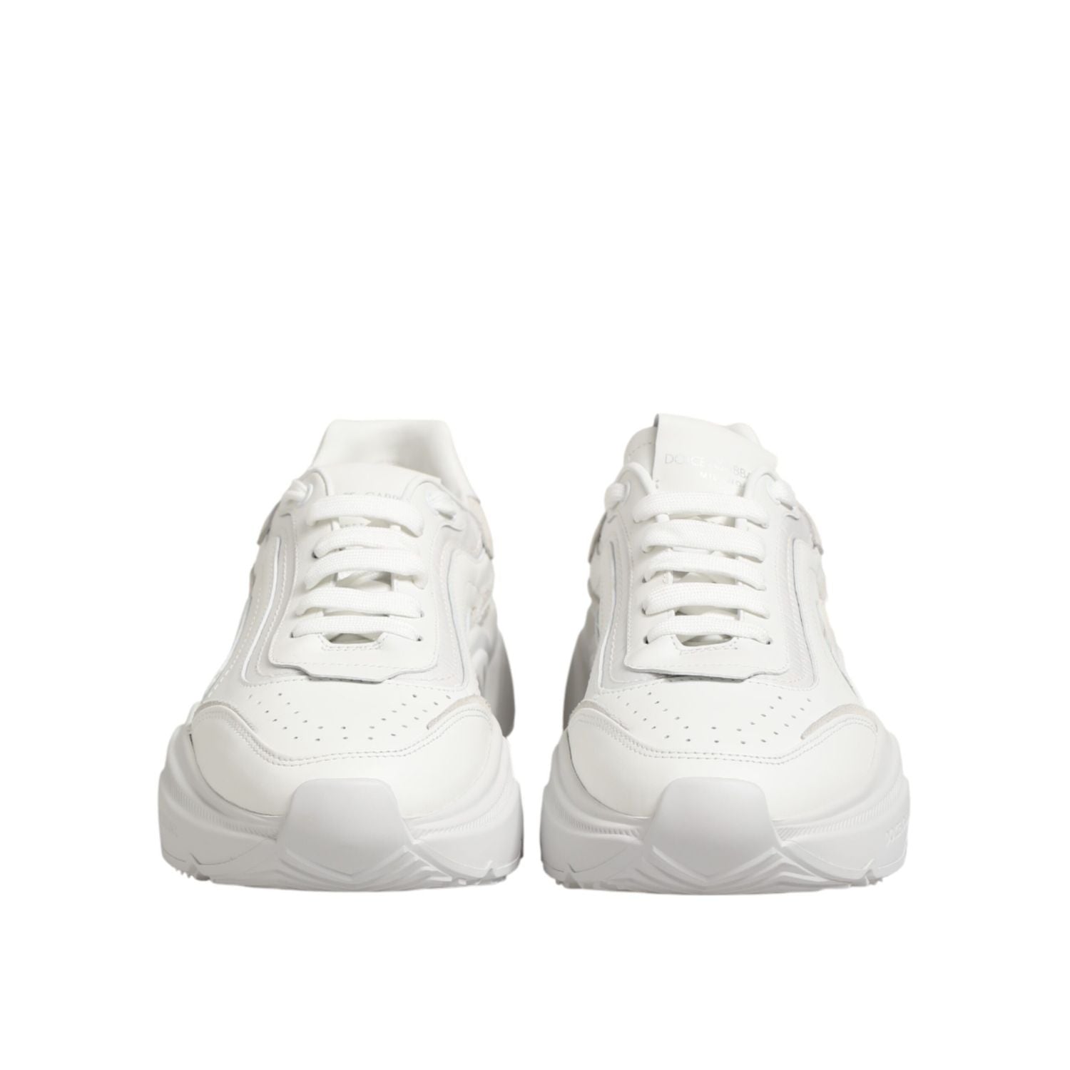 Dolce & Gabbana White Leather Daymaster Low Top Sneakers Shoes