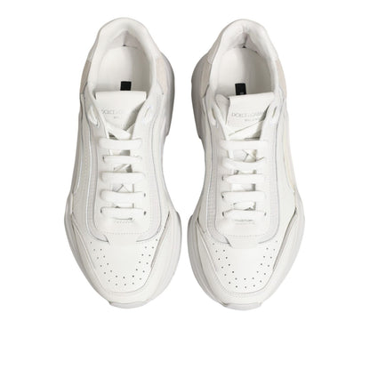 Dolce & Gabbana White Leather Daymaster Low Top Sneakers Shoes