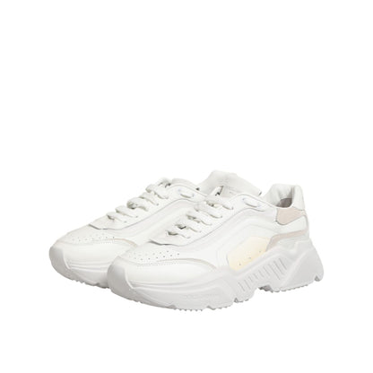 Dolce & Gabbana White Leather Daymaster Low Top Sneakers Shoes