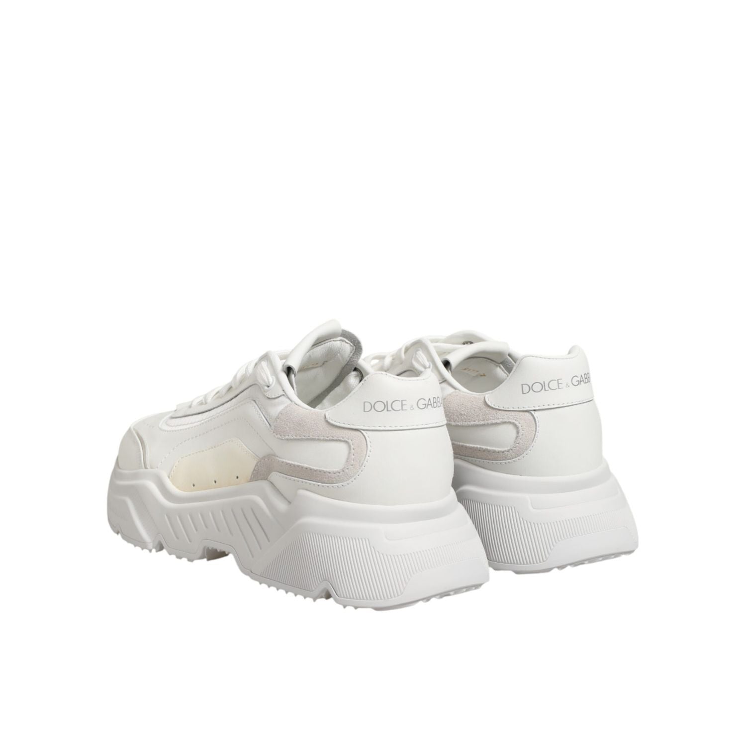 Dolce & Gabbana White Leather Daymaster Low Top Sneakers Shoes