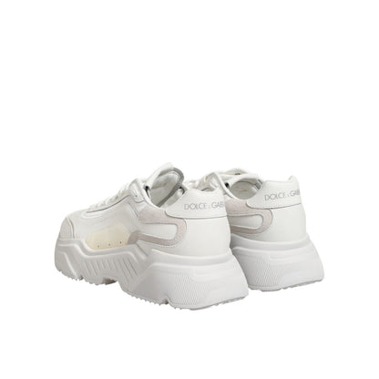 Dolce & Gabbana White Leather Daymaster Low Top Sneakers Shoes
