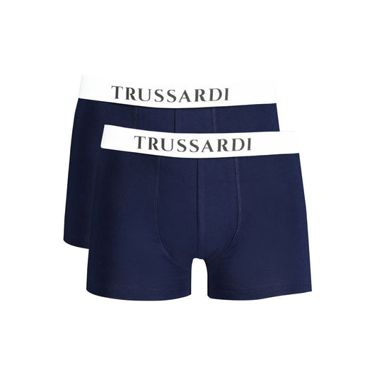 Trussardi Blu Cotton Men's Boxer Underwear
