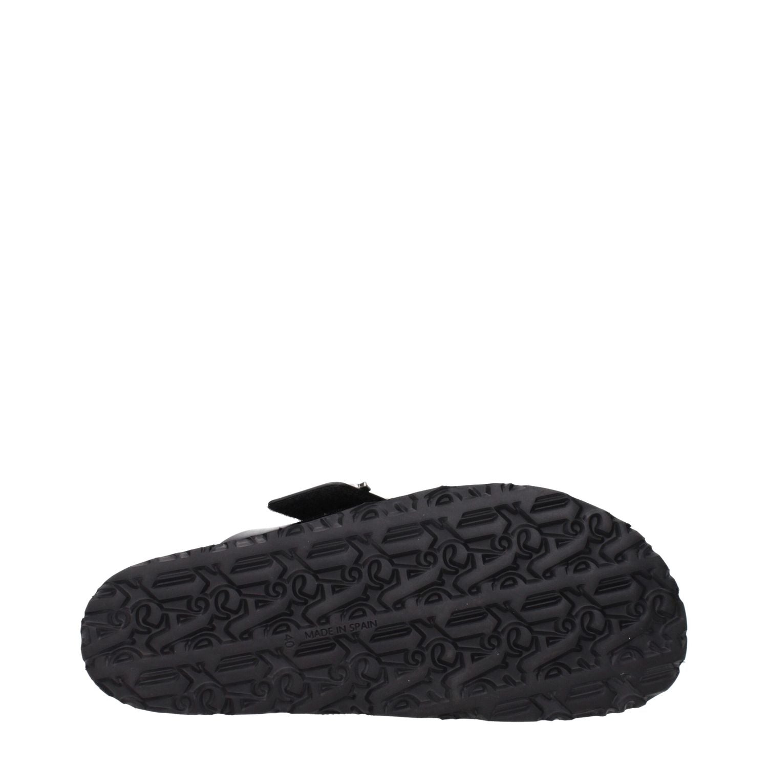 Palm Angels Black Leather Slippers