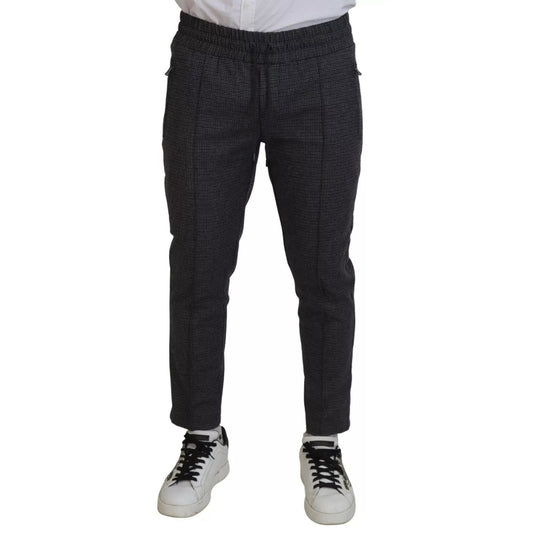 Dolce & Gabbana Gray Striped Wool Skinny Trouser Pants