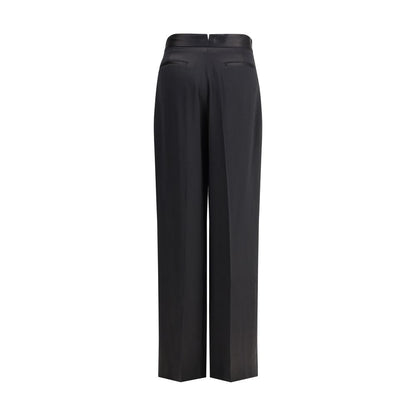 SA SU PHI Black Silk Casual Pants