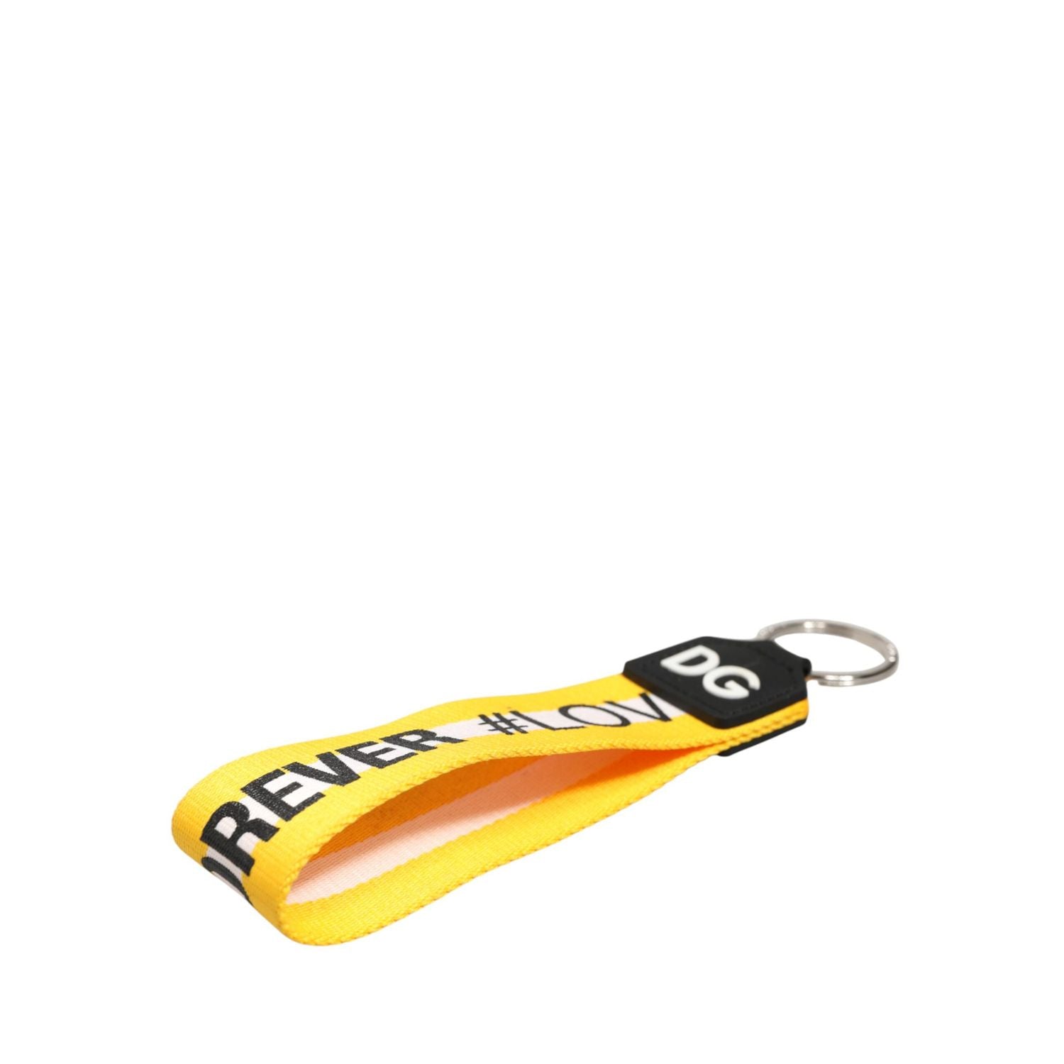 Dolce & Gabbana Multicolor Logo Polyester Brass Holder Keychain Keyring