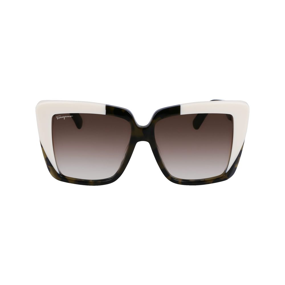 Ferragamo Green Acetate Sunglasses