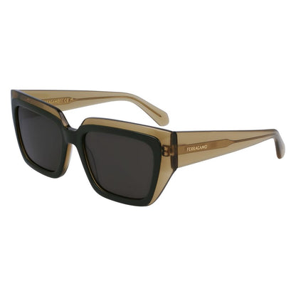 Ferragamo Green Acetate Sunglasses
